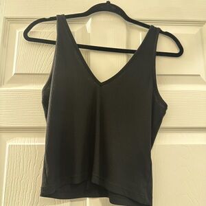 Black Low cut tank top, size:M